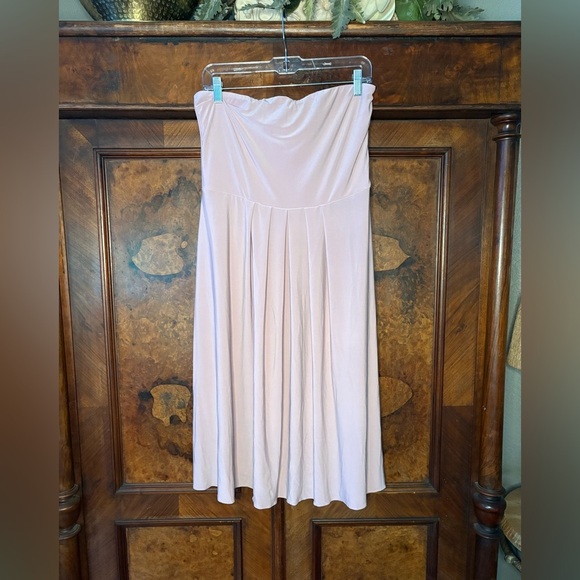 NWT- Carlos Saavedra- Midi Loop Dress in Dusty Rose. Size L - Picture 2 of 9